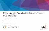 Reporte de Entidades asociadas a IAB México, julio 2014 - comScore