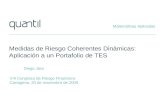 Medidas de Riesgo Coherentes Dinámicas: Aplicación a un Portafolio de TES VIII Congreso de Riesgo Financiero Cartagena, 20 de noviembre de 2009 Matemáticas.