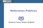 Relaciones Públicas Octavio Isaac Rojas Orduña. TIPOS DE COMUNICACIÓN (que se verán en este curso) Comunicación externa (ComEx) Comunicación interna (ComIn)