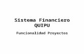 Sistema Financiero QUIPU Funcionalidad Proyectos.