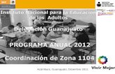 Acámbaro, Guanajuato; Diciembre 2011. ESTRUCTURA DEL PROGRAMA ANUAL 1.PRESENTACION 2.DIAGNOSTICO 3.OBJETIVOS 4.METAS 5.ESTRATEGIAS GENERALES Y CALENDARIZACION.