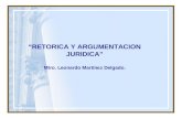 RETORICA Y ARGUMENTACION JURIDICA Mtro. Leonardo Martínez Delgado.