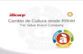 Cambio de Cultura desde RRHH The Value Brand Company.