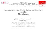 Retos y oportunidades de la crisis para las microfinanzas.