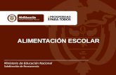 Ministerio de Educación Nacional Subdirección de Permanencia ALIMENTACIÓN ESCOLAR.
