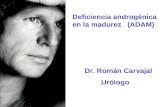 Deficiencia androgénica en la madurez (ADAM) Dr. Román Carvajal Urólogo.