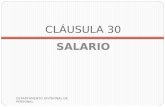 CLÁUSULA 30 SALARIO DEPARTAMENTO DIVISIONAL DE PERSONAL.