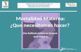 Mortalidad Materna: ¿Que necesitamos hacer? Dra Raffaela Schiavon Ermani Ipas México SE SERVICIOS DE SALUD PÚBLICA DEL D.F. DIRECCIÓN DE ATENCIÓN MÉDICA.