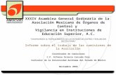 XXXIV Asamblea General Ordinaria de la Asociación Mexicana de Órganos de Control y Vigilancia en Instituciones de Educación Superior, A.C. Coordinador.