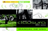 Manual de uso clausura 2012
