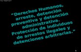 1 Derechos Humanos, arresto, detención preventiva y detención administrativa. Protección de individuos de arrestos ilegales y detenciones arbitrarias.
