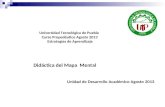Didáctica del Mapa Mental Unidad de Desarrollo Académico Agosto 2013 Universidad Tecnológica de Puebla Curso Propedéutico Agosto 2013 Estrategias de Aprendizaje.