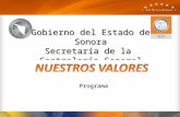 Gobierno del Estado de Sonora Secretaría de la Contraloría General Programa.
