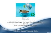 Unidad IV Ecología Humana Contaminación y Salud. La contaminación del aire C.D.E.E. Sandra Vázquez Coria.