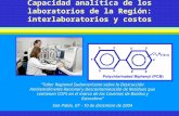 Capacidad analítica de los laboratorios de la Región: interlaboratorios y costos Taller Regional Sudamericano sobre la Destrucción Ambientalmente Racional.