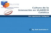 Cultura de la innovación en ULADECH Católica Una organización inteligente Mg. Ruth Santiváñez V.