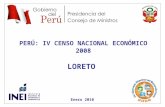 3 Enero 2010 PERÚ: IV CENSO NACIONAL ECONÓMICO 2008 LORETO.