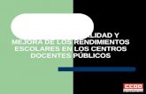 PROGRAMA DE CALIDAD Y MEJORA DE LOS RENDIMIENTOS ESCOLARES EN LOS CENTROS DOCENTES PÚBLICOS.