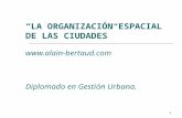 1 LA ORGANIZACIÓN ESPACIAL DE LAS CIUDADES  Diplomado en Gestión Urbana.