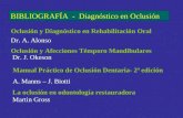 BIBLIOGRAFÍA - Diagnóstico en Oclusión Oclusión y Diagnóstico en Rehabilitación Oral Dr. A. Alonso Oclusión y Afecciones Témporo Mandibulares Dr. J. Okeson.