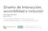 Diseño de interaccion, accesibilidad e inclusion - 3ª Jornada del FIEDBA
