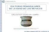 CULTURAS PENINSULARES DE LA EDAD DE LOS METALES CALCOLÍTICO (EDAD DEL COBRE) Vaso campaniforme procedente de Ciempozuelos. Museo Arqueológico Nacional.