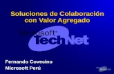 Soluciones de Colaboración con Valor Agregado Fernando Covecino Microsoft Perú.