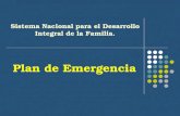 Plan de Emergencia Sistema Nacional para el Desarrollo Integral de la Familia.