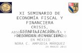 XI SEMINARIO DE ECONOMÍA FISCAL Y FINANCIERA CRISIS, ESTABILIZACIÓN Y DESORDEN FINANCIERO ABSORCIÓN INFLACIONARIA Y PRECARIZACIÓN DEL EMPLEO EN MÉXICO.