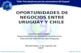 OPORTUNIDADES DE NEGOCIOS ENTRE URUGUAY Y CHILE Ignacio Bartesaghi Departamento de Estudios Económicos Cámara de Industrias del Uruguay Chile: País plataforma.