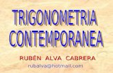 RUBÉN ALVA CABRERA rubalva@hotmail.com TEOREMA DE PITÁGORAS A B C CATETO HIPOTENUSA 3 4 5 5 12 13 20 21 29.