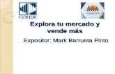 Expositor: Mark Barrueta Pinto Explora tu mercado y vende más.