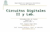 Circuitos Digitales II y Lab. Introducción al Curso Semana No.1 Semestre 2011- 2 Prof. Eugenio Duque Pérez eaduque@udea.edu.co Prof. Gustavo Patiño A.