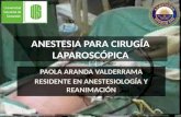 ANESTESIA PARA CIRUGÍA LAPAROSCÓPICA PAOLA ARANDA VALDERRAMA RESIDENTE EN ANESTESIOLOGÍA Y REANIMACIÓN.