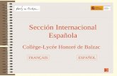 Sección Internacional Española Collège-Lycée Honoré de Balzac FRANÇAISESPAÑOL.