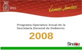 Sistema Integral de Planeación, Programación y Presupuestación del Gasto público Proceso para el Ejercicio Fiscal del año 2008 1 Programa Operativo Anual.