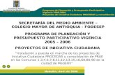 Medellín, Abril de 2006 Programa de Planeación y Presupuesto Participativo Vigencia 2005-2006 Proyectos de Iniciativa Ciudadana PROCEDAS y consolidación.