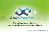 Www.escolarhitech.com Plataforma en Línea para instituciones educativas.