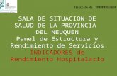 SALA DE SITUACION DE SALUD DE LA PROVINCIA DEL NEUQUEN Panel de Estructura y Rendimiento de Servicios INDICADORES de Rendimiento Hospitalario Dirección.