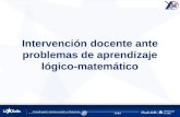 Intervención docente ante problemas de aprendizaje lógico-matemático.