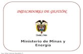 Ing. Aida Ivonne Agudelo P. INDICADORES DE GESTIÓN Ministerio de Minas y Energía República de Colombia Ministerio de Minas y Energía.