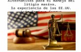 Alternativas para el manejo del litigio masivo, la experiencia de los EE.UU. Luis Enrique Cuervo.