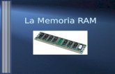 La Memoria RAM. ¿Qué es la memoria RAM? Random Access Memory o memoria de acceso aleatorio. Es la memoria que utilizan los ordenadores para almacenar.