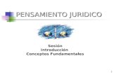 PENSAMIENTO JURIDICO Sesión Introducción Conceptos Fundamentales 1.