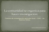 Comités de investigación agrícolas local – CIAL – en América latina. ANGELA HERNANDEZ SANCHEZ.