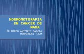 DR MARCO ANTONIO GARCIA HERNANDEZ R3OM. Hormonas sexuales y cáncer de mamaFármacosHormonoterapia Neoadyuvancia Adyuvancia Metastasico.