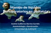 Manejo de líquidos perioperatorios en pediatría Andrés Guillermo Barrios Garrido Anestesiología y Reanimación Universidad de Antioquia.