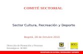 COMITÉ SECTORIAL Sector Cultura, Recreación y Deporte Bogotá, 28 de Octubre 2010 Dirección de Planeación y Procesos Estratégicos -SCRD.