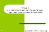 1 TEMA 8. LA PROTECCIÓN INTERNACIONAL DE LOS DERECHOS HUMANOS (Lección 17 del Manual)