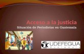 Situación de Periodistas en Guatemala. Tipos de delitos y violaciones a los derechos humanos Delitos Amenazas Coacción Allanamiento Ilegal Lesiones.